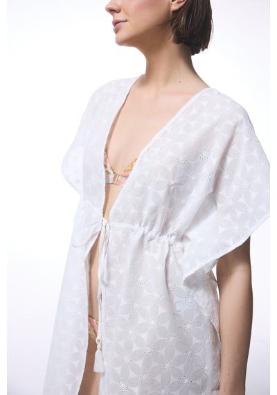 Penti Kırık Beyaz Brode Kaftan