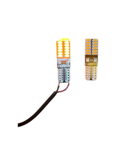 T10 24 Ledli Dipsiz Canbus Sarı Amber Led Park Plaka Tavan Aydınlatma Ledi 2 Adet