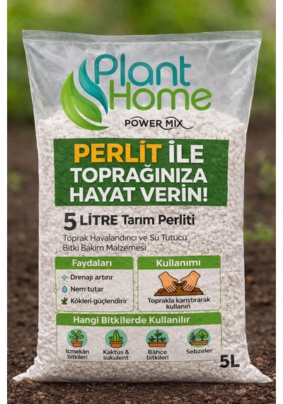 5 Litre Tarım Perliti Toprak Havalandırıcı Ve Su Tutucu Perlit