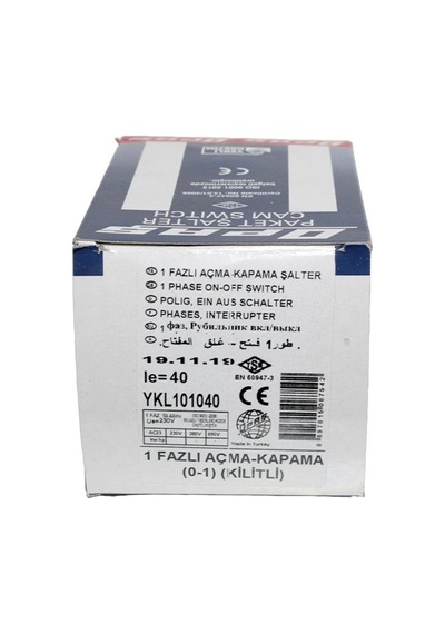OPAŞ 1X40A 0-1 Aç - Kapa Kilitli Şalter