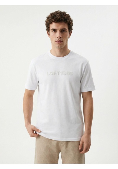 Erkek T-shirt Lf2042976 Beyaz