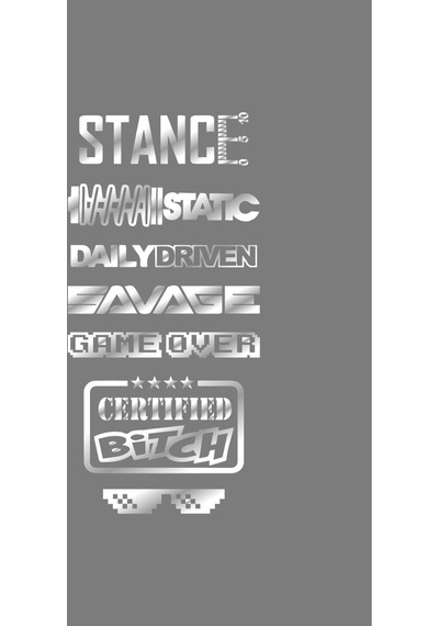 Oto Arka Cam Sticker İngilizce Model 69 40 20 Cm