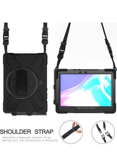 Samsung Uyumlu Galaxy Tab Active Pro T547 Kılıf Defender Askılı Zırhlı