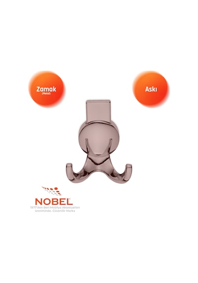 Solo Lüks Askı, Metal, Vestiyer Askı, 170 Gr, Dolap Askılık, Duvar Askılığı, Bronz Vidalı