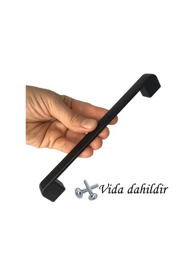 12 Adet Oval Marmara Kulp 160 Mm Siyah Mutfak Kulpu Çekmece Dolap Kapak Kulbu Metal Mobilya Dolabı