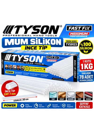 Mum Silikon İnce Model 1 Kg Yaklaşık :78 Adet 1 Kutu Gönderilir Ürün Kodu : Tys9123