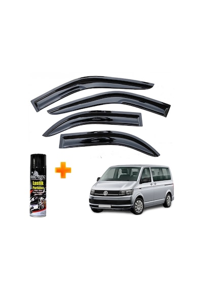 Vw Transporter T7 Mügen Cam Rüzgarlığı 2010 - 2018 Arası 4 Lü Takım +500ml Lastik Parlatıcı