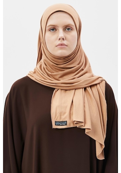 Altobeh Tesettür Penye Şal Düz Camel