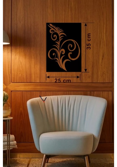 Geleneksel Çiçek Desenli Ahşap Duvar Tablosu - 25x35 Cm Lazer Kesim Dekoratif Pano Renkli