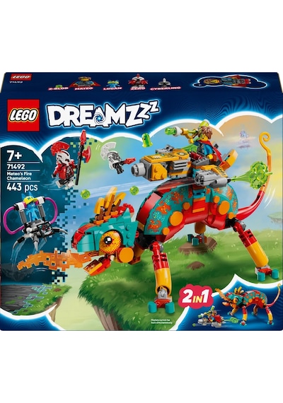 LEGO® DREAMZzz™ Mateo’nun Ateş Bukalemunu 71492 - 7 Yaş ve Üzeri Çocuklar için Yaratıcı Oyuncak Yapım Seti (443 Parça)