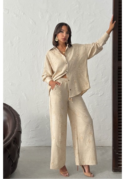 Verymoda Nakışlı Pantolon F1900 Taş Desen 2