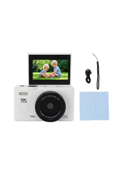 Vothoon 5K 75MP 3.0" Ekran 18X Zomm Hd Dijital Kamera
