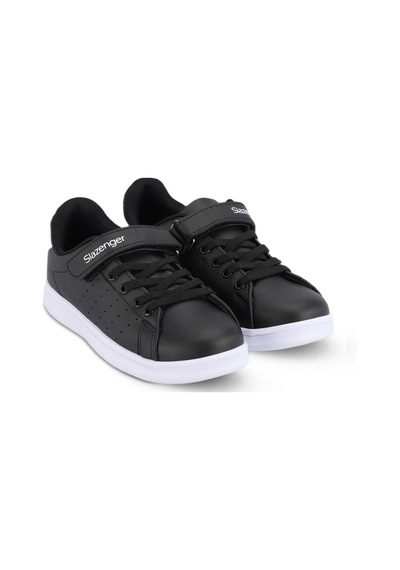 Slazenger PIANO I Çocuk Cırt Cırtlı Siyah / Beyaz Günlük Spor Ayakkabısı