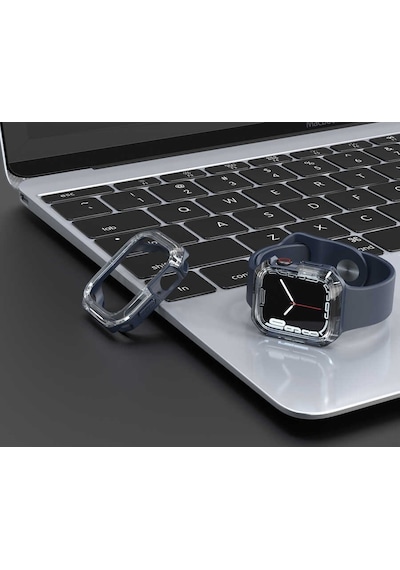 Apple Uyumlu  Watch 40 MM Sert Pc Ekran Koruyucu + Silikon Kasa Koruyucu