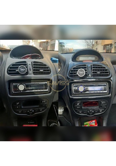 Peugeot 206 - 1998-2000  8 Parça Parlak Siyah Konsol ve Trim Kaplama,Maun Kaplama (Parlak Siyah)