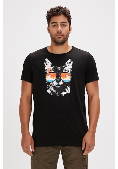 Bad Bear Manx Erkek Siyah Yuvarlak Yaka Tişört 240107011-NGT Siyah