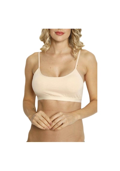 Kadın İp Askılı Pedli Büstiyer Bgl-st03950 Ten Rengi