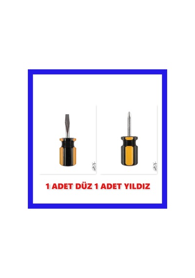 Topaç 6x25 Düz Yıldız Tornavida Ikili Set Tornavida