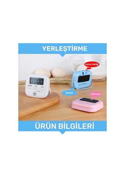 Npt05b Mutfak,ders,yemek İçin 99:59dk Dijital Alarm Kronometre,pomodoro Öğrenci Motivasyon Saat