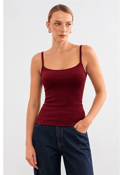 Fashion Friends Regular Fit Yuvarlak Yaka Atlet Bayan Atlet 26y0702k1 Bordo