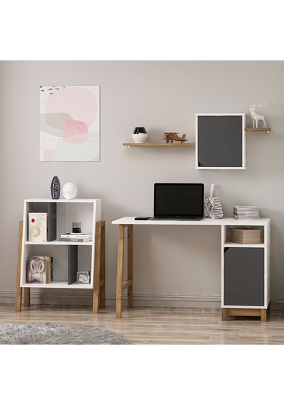 Venaro Çalışma Masası + Küçük Kitaplık Çok Renkli Venaro Çalışma Masası + Küçük Kitaplık Çok Renkli