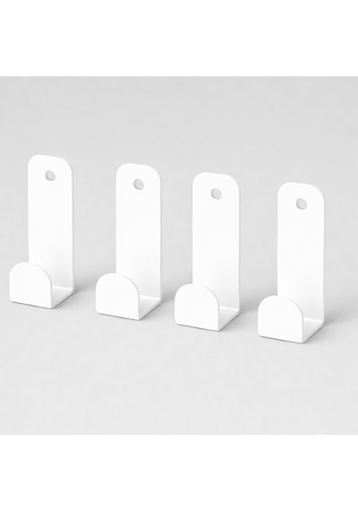 Lunoart Banyo & Mutfak İçin Yapışkanlı Metal Askı 4 Lü - Havlu, Mutfak Bezi, Bornoz, Çanta, Takı Askısı Beyaz
