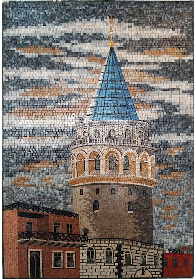 Ibla Mozaık Galata Külesi Mermer Tablosu
