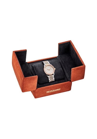 Missoni Mwcca0623 Pırlantalı Kadın Kol Saati Metalik Gri - Rose Gold