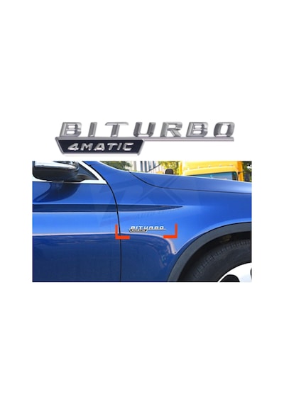 Biturbo 4Matic Çamurluk Yanı Logo Amblem