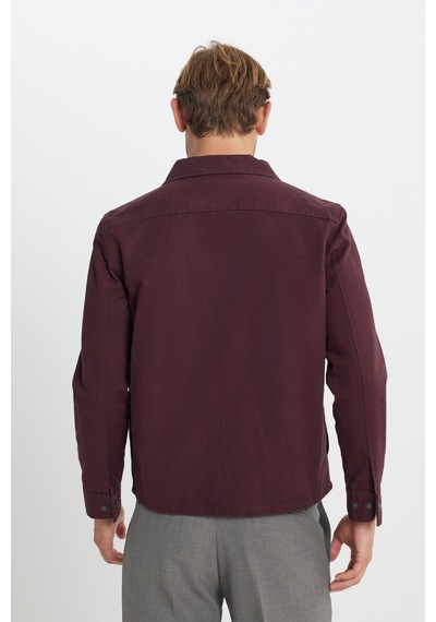 Ac&Co / Altınyıldız Classics Erkek Bordo Standart Fit Normal Kesim Pamuklu Yan Cep Gömlek Ceket Bordo Ac&Co / Altınyıldız Classics Erkek Bordo Standart Fit Normal Kesim Pamuklu Yan Cep Gömlek Ceket Bordo