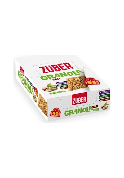 Züber Antep Fıstıklı Granola Bar 15 x 25 G Züber Antep Fıstıklı Granola Bar 15 x 25 G