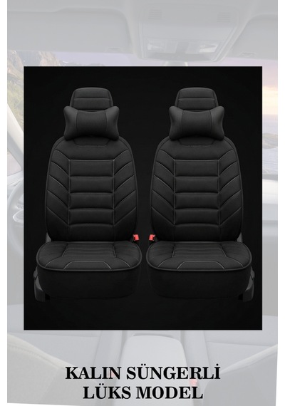 Fiat Fiorino Cargo 2024 Uyumlu Premium Lüks Siyah Renk 2 Adet Minder Ve Yastık