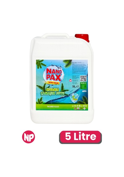 Nanopax Ultra Yoğun Kıvamlı Sıvı Çamaşır Suyu 5 Litre - Güçlü Beyazlatıcı Ve Leke Çıkarıcı Tekli