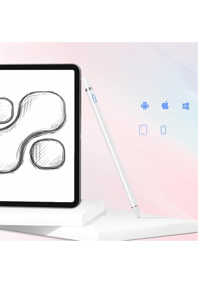 Samsung Uyumlu Galaxy A8 X200 Şarjlı Aktif Stylus Kalem Hassas Uç Not Alma & Çizim İçin