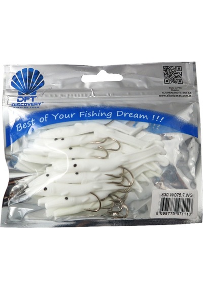 Dft Discovery W075 Silikon Yem 7cm Sedefli Beyaz 20li