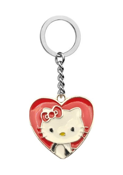 Hello Kitty Kalp Anahtarlık Genç Kız Anahtarlık Hediyelik