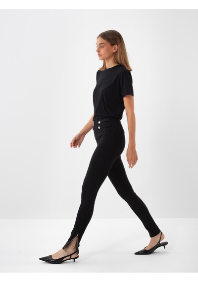 Xint Siyah Modal Dokulu Regular Fit Tişört 602376