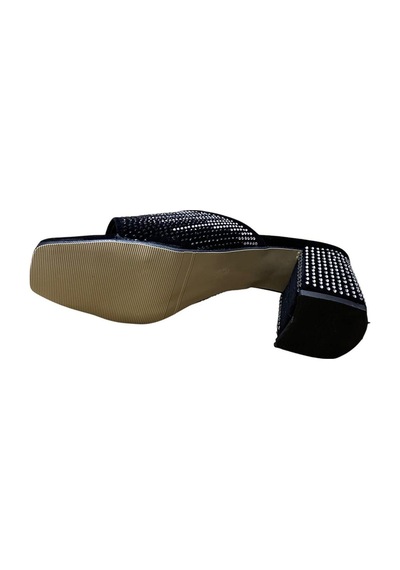 Miçe Shoes Kadın Taşlı Kalın Topuklu Terlik Siyah Taşlı - 873531903 Siyah Taşlı