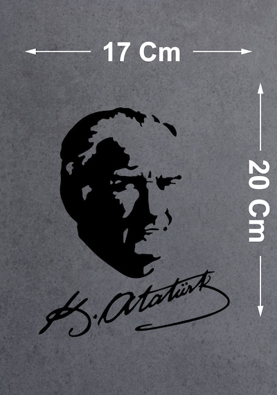 Sticker Dizayn Atatürk Silüeti Ve İmza Sticker - Mustafa Kemal Atatürk Başbuğ İmza Sticker - Araba Oto Motosiklet Karavan Cam Sticker - 00391 20x17 Cm Sticker Dizayn Atatürk Silüeti Ve İmza Sticker - Mustafa Kemal Atatürk Başbuğ İmza Sticker - Araba Oto Motosiklet Karavan Cam Sticker - 00391 20x17 Cm