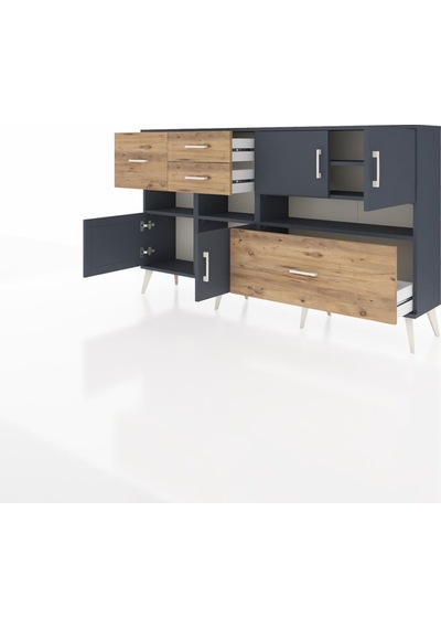Arges Konsol 5 Raflı 4 Çekmeceli 4 Kapaklı 176x30x99 Antrasit-antrasit/çam Antrasıt/atlas Çam - Antrasıt Arges Konsol 5 Raflı 4 Çekmeceli 4 Kapaklı 176x30x99 Antrasit-antrasit/çam Antrasıt/atlas Çam - Antrasıt