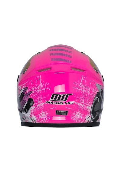 Motosiklet Ve Bisiklet Mini Çocuk Kaskı Full Face Ce Sertifikalı Child Motor Kask Pink Pembe