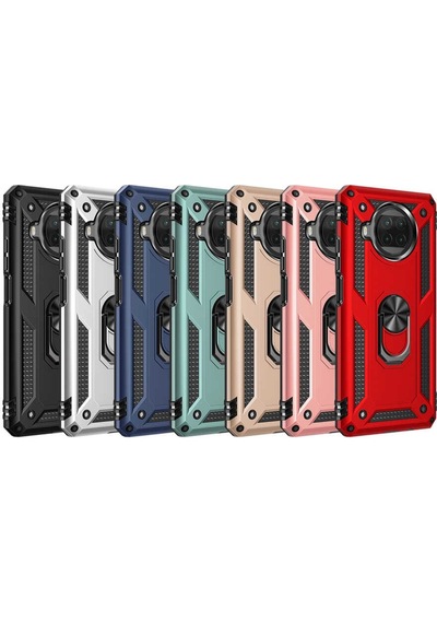 Xiaomi Redmi Note 9 Pro 5G Kılıf Vega Yüzük Standlı Zırh Kılıf