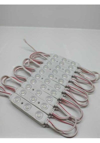 Beyaz 3 Ledli Kablolu Parmak Led 12 V 5 Adet