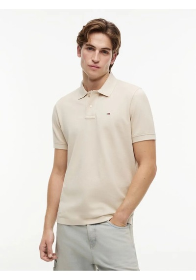 Tommy Hilfiger Erkek Marka Logolu Günlük Kullanıma Uygun Krem Polo Yaka T-shirt Dm0dm22711 Acı