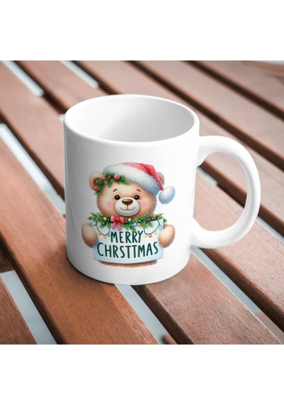 Yılbaşı Temalı Kupa Bardak Hediyelik Yılbaşı Kupa Noel Kupa Beyaz