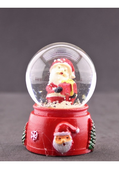 Noel Baba Ve Hediye Paketleri Temalı Mini Boy Yılbaşı Kar Küresi
