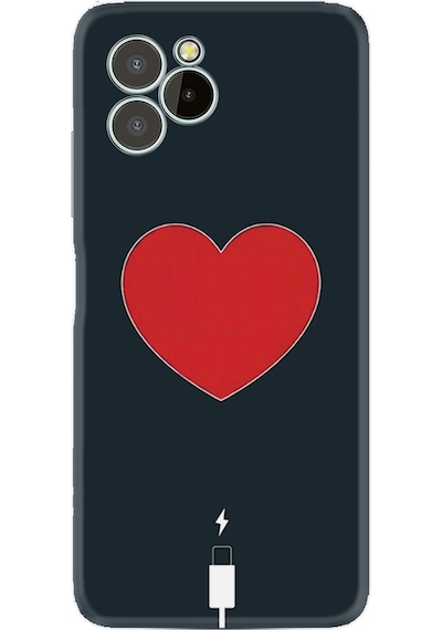 Oukitel C21 Pro Kılıf Resimli Desenli Baskılı Silikon Mavi Mermer 1297