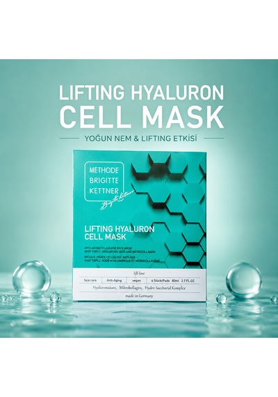 Methode Brigitte Kettner Lifting Hyaluron Cell Mask 4er Set Hyaluron Destekli Sıkılaştırıcı Maske