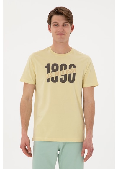 U.S. Polo Assn. Erkek Regular Fit Bisiklet Yaka Açık Haki Tişört 50306922-VR183