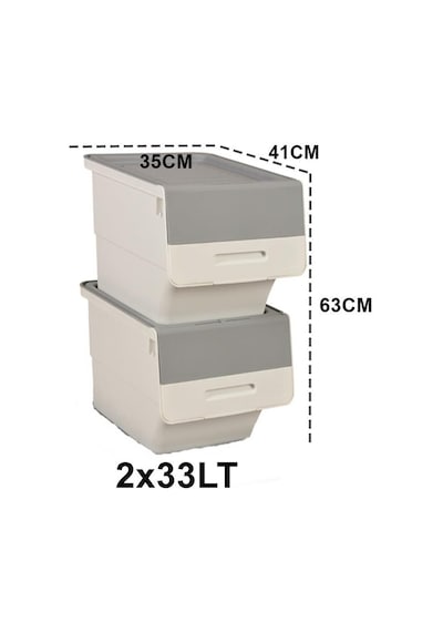 Motek Beyaz Tekerlekli Organizer Çok Amaçlı Saklama Kutusu 2x33 Lt
